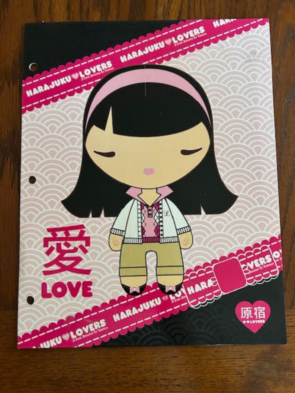 Harajuku Lovers Y2K Folder Kawaii Gwen Stefani Love Character